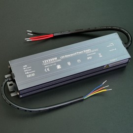 Alinana LED Transformer 12 V 200 W, IP67 Waterproof Transformer 230 V to 12 V, 12 V Power Supply 200 W for LED Strip Lamps, Transformer 0-16.7 A