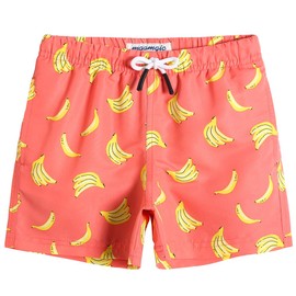 maamgic Boys Swim Trunks Toddler Swim Shorts Little Boys Bathing Suit Swimsuit Toddler Boy Swimwear,Banana Orange,5 T