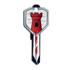 Wonder Keys RED Castle Shield and Sword Shaped Compatible with