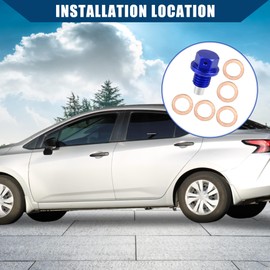 Hihaha Oil Drain Bolt/for Car/Durable Aluminum/1set