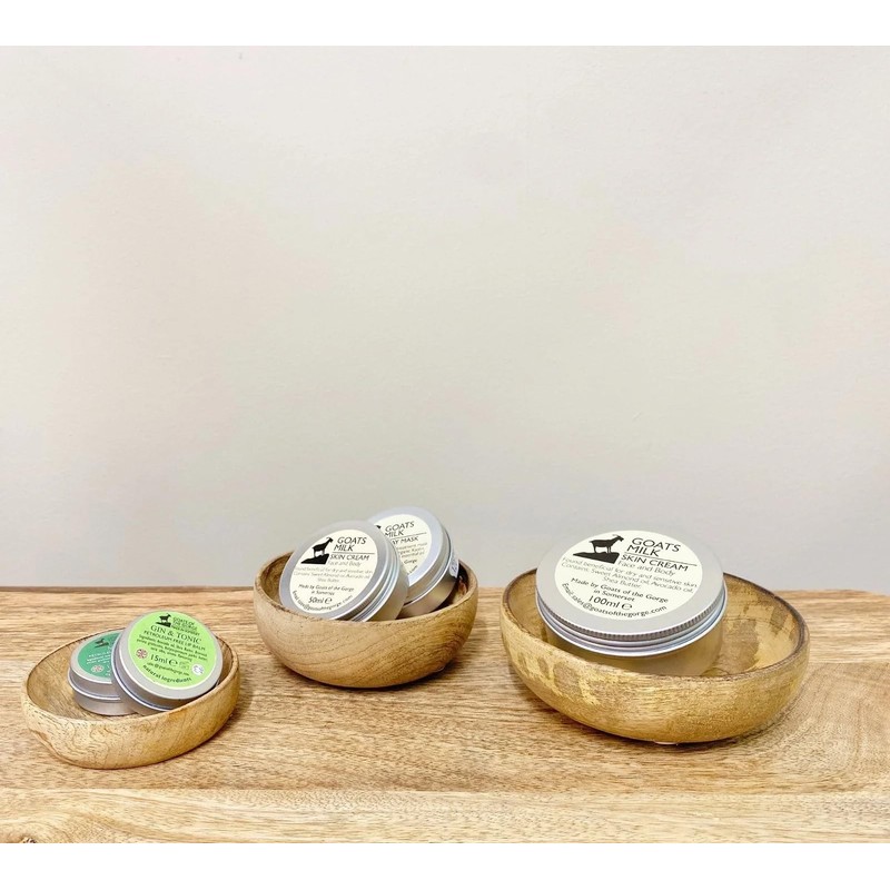 Geko Mango Wood Round Bowls Three Piece