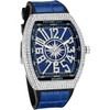 FANMIS Mens Skull Big Face Watches Rectangle Punk Diamond Dial