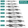 Saipe 8Pcs HSS Center Drill Bits Set 60-Degree Angle Combined