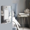 Silver Mirrored Acrylic Wall Plate Switch Light Cover Durable Decorative