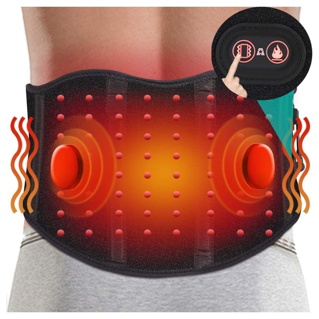 ARRIS Lower Back Heating Pad/Heating Waist Belt Wrap w/7.4V 4200Mah Rechargeable Battery Far Infrared Heat Therapy, Pain Relief for Back Waist Abdominal Stomach Lumbar Thigh Muscle Strain L/XL