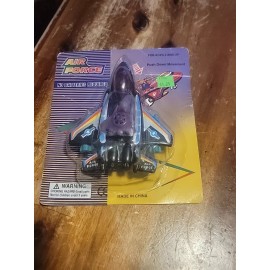 Vintage plastic Air Force Push Down Movement Aircraft