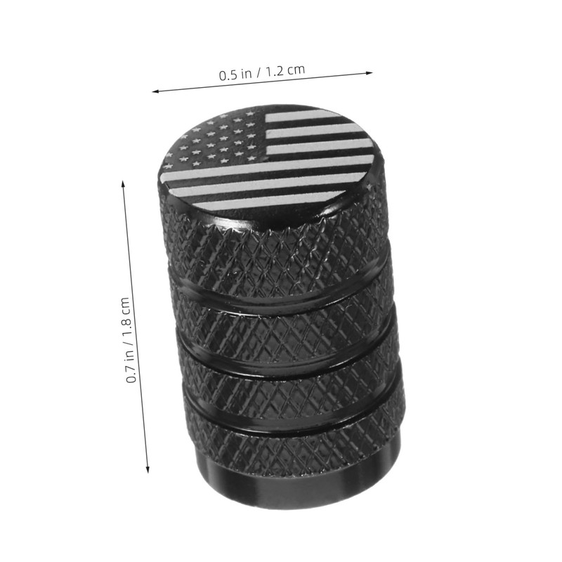 ABOOFAN 4pcs American Flag Tire Valve Caps Durable Tire Stem