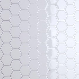CRE8TIVE 16 Sheets White Hexagon Tile Peel and Stick Backsplash for Bathroom 12"x12" Stick on Backsplash for Kitchen 3D Stick on Tile Renter Friendly Waterproof Tile Stickers for Shower Wall Fireplace