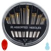 FIVEIZERO 30-Count Premium Hand Sewing Needles, 6 Sizes Embroidery Needles
