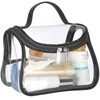 HAOGUAGUA Heavy Duty Clear Cosmetic Bag Waterproof Transparent Travel Makeup
