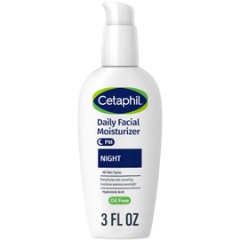 Crema hidratante de noche para el rostro, crema hidratante facial con ácido hialurónico, para todo tipo de piel, ligera y no comedogénica, recomendada por dermatólogos para pieles sensibles, 3 oz