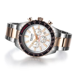 Gigandet Chrono King G28 Men's Watch, Analogue with Metal Strap