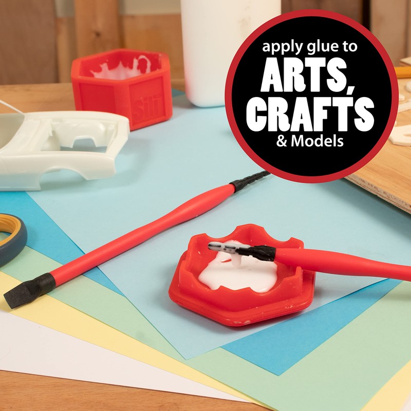 Sili Stick Dual Profile Brush Pack for Applying Glue to