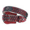 TINIDI Western Rhinestone Skull Belt Bling Bling Crystal Men Women