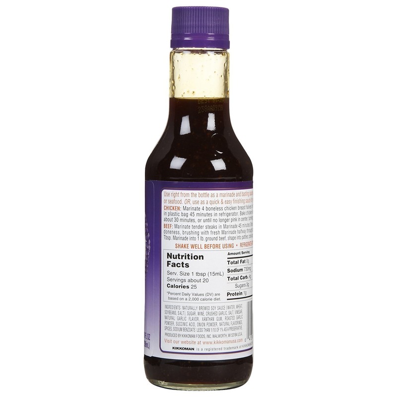 Kikkoman Roasted Garlic Teriyaki Marinade & Sauce - 10 oz