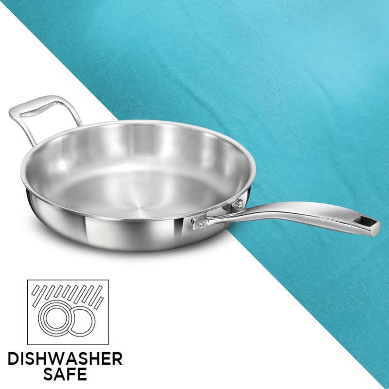 Hawkins Pro 26 cm Frying Pan, Triply Stainless Steel Fry