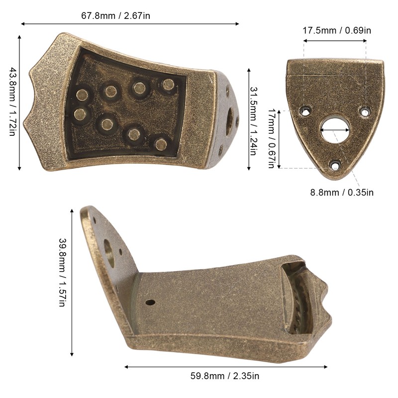 Mandolin Tailpiece Metal Bridge Replacement Part Musical Instruments Accessories Bronze