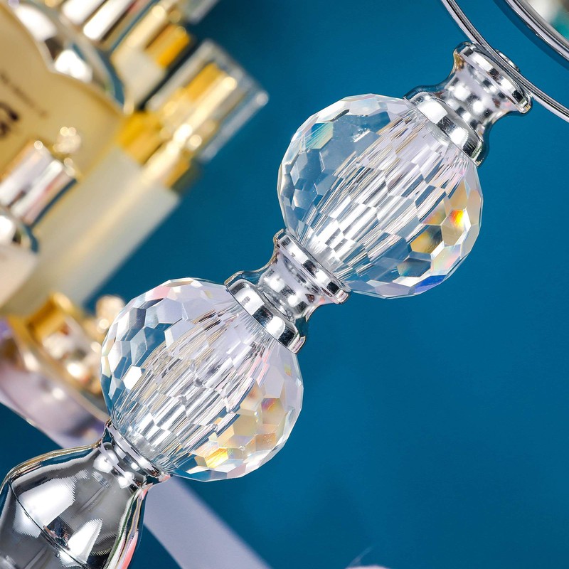 Hanjue Makeup Mirror, 360 Degree Swivel Vanity Mirror, Crystal Cosmetic