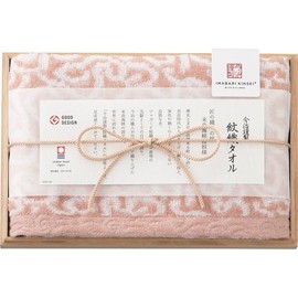 IM7710PI Imabari Kimono Towel Face Towel, Pink (Comes in Wooden Box), Birthday Gift, Gift, New Life, Household Celebration, Stylish, Imabari Towel, Made in Japan