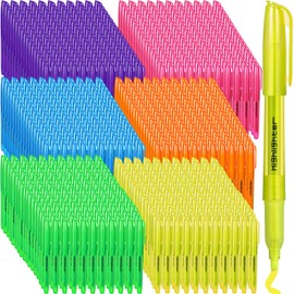 Thenshop 600 Pcs Highlighter Bulk Assorted Colors Highlighter Markers Chisel Tip Highlighter Pens for Operation Christmas Bulk Office Supplies Pack