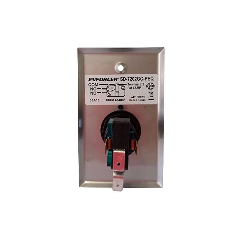 SECO-LARM Enforcer Single Gang Request-to-Exit Plate with 2 Illuminated Green