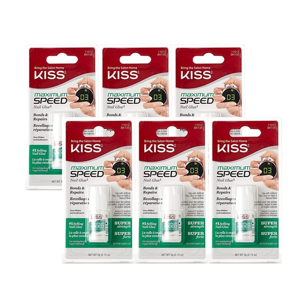 Kiss Products Maximum Speed Nail Glue BK135 (6 Pack)