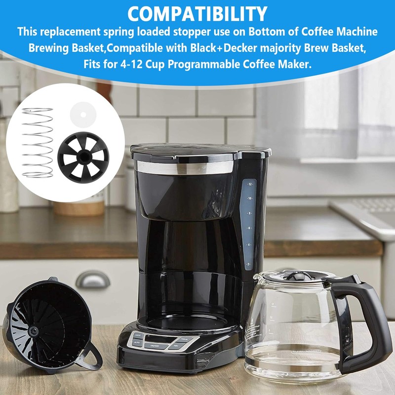 Coffee Machine Brewing Basket Bottom Spring Loaded Stopper Kits Fits