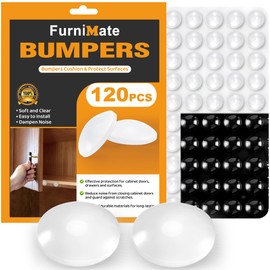Cabinet Door Bumper, Cabinet Bumpers Clear 120PCS, Cabinet Stoppers Rubber, Cabinet Cushion Drawer Stops, Rubber Cabinet Door Bumpers Sound Dampening 3/8 inch