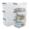 Callyne 10 L Clear Plastic Storage Box, 6-Pack Storage Latch