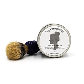 Lady Underwood Shaving Soap Set with Brush - Fast Lathering Natural Glycerin Shaving Cream Alternative for a Smooth Feel & Sweet Scent - For All Skin Types - Made with Aloe Vera - 6 oz (Love Spell Set)
