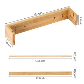 12” Kraft Paper Roll Dispenser Easel Paper Roll Holder Wall Mount Kraft Paper Roll Holder Wooden Paper Roll Dispenser for Kitchen DIY Room Office School Business Grocery (ONLY Holder, 12 INCH)