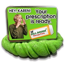 Hey Karen Dill Dough Gag Gift for Womens Stockings or Gift Baskets Funny Office Gift for Sarcastic Coworkers Green Glow-in-The-Dark Dill Putty