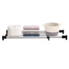 BAOYOUNI Expandable Shelf Closet Tension Rod Adjustable Shelving Unit Storage