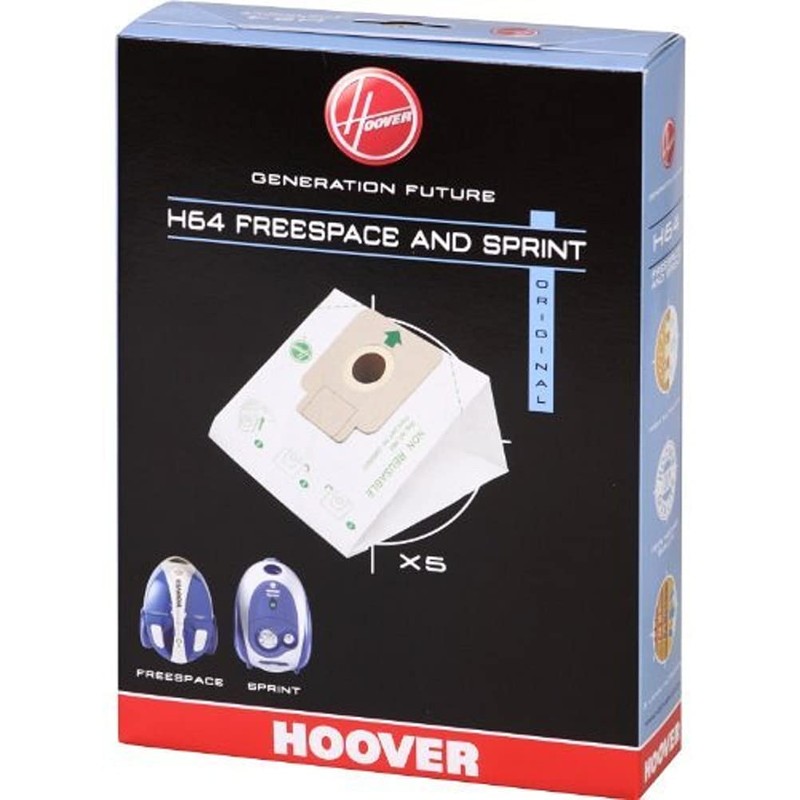 Hoover Genuine H64 Paper Bag for The Freespace, Sprint, Flash