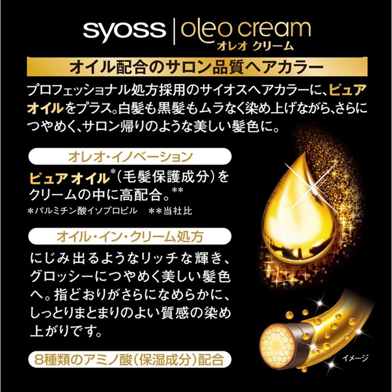 Syoss Oleo Cream Hair Color, Dye for Gray Hair, 3RB,