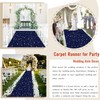 ROMANKAS Glitter Aisle Runner for Wedding Ceremony Navy Blue Aisle
