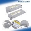 Silscvtt Driver and Passenger Side Sun Visor Gray with Mirror