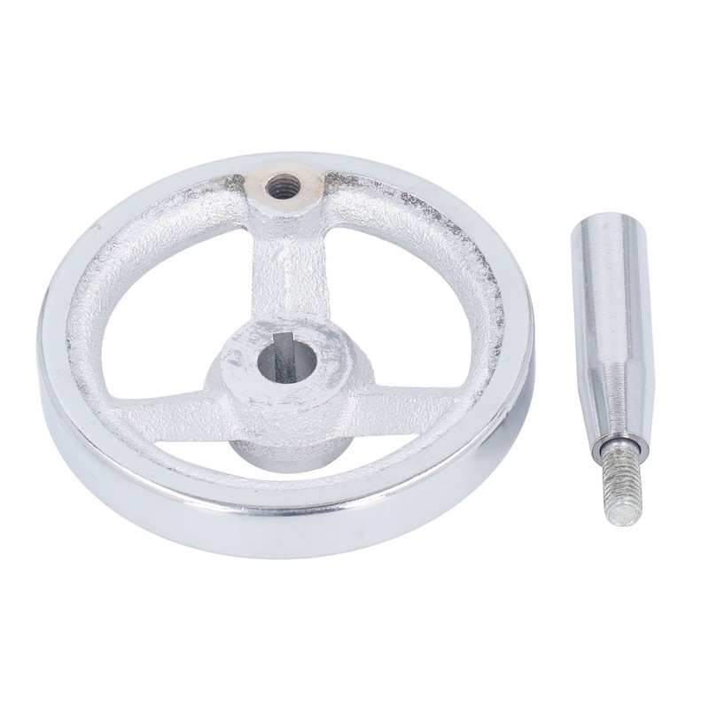 3 Spoke Hand Wheel with Revolving Handle Cast Iron Round