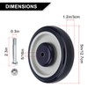 NORJIN 4-Pack 5" Shopping Cart Replacement Wheels Kit, 5 Inch