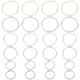 SUNNYCLUE 36Pcs 3 Sizes Hollow Back Bezel Charms - Gold Frame Pressed Flower Geometric Charm Set for Jewellery Making DIY Bracelet Necklace Earring Craft