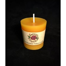 Freyja's Magic Pure Beeswax Votive Candle | 100% Hand Poured Montana Beeswax | Lead-Free Wick