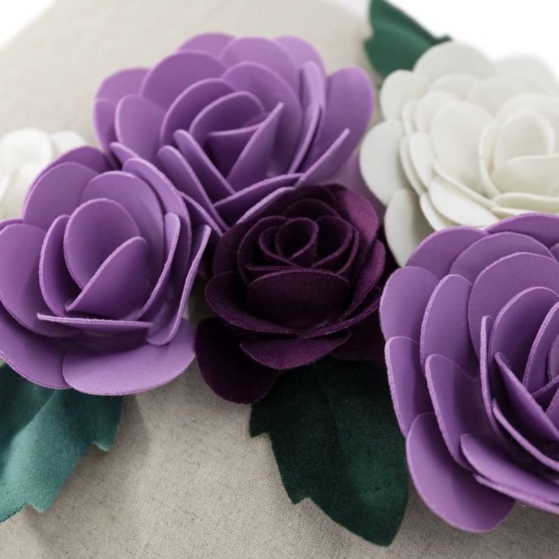 KINGROSE 3D Flower Throw Pillow Cover Decorative Cushion Case Handmade