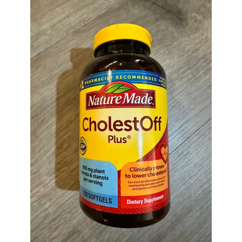 Nature Made CholestOff Plus 900 mg 210 Softgels Lower Cholesterol