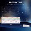 HUO JI 60% Wired Mechanical Keyboard Compact, 61 Keys Red