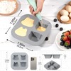 Li&Zhao Silicone Muffin Pans for Baking - 2 Pack Silicone