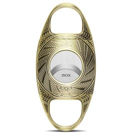 WASEEDS Cigar Cutter Carving Sharp Stainless Steel Ring Blade with Gift Box(Gold)