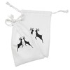 Ambesonne Deer Hunting Fabric Pouch Set of 2, Monochromatic 2