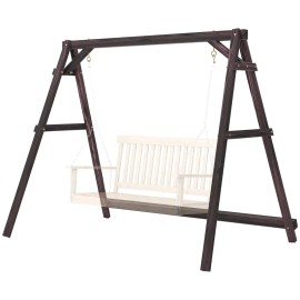 Modern Wooden Backyard Swing Frame Heavy Duty A-Frame Hanging Chair Stand for Outdoor Usesize: 1, color: Carbon