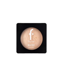 Flormar Baked Powder - Wet / Dry Use, Velvety Texture, Intensively Pigmented Baked Powder No. 021 - Beige with Gold