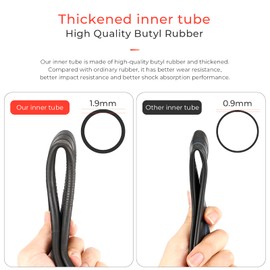 Ulip (2PCS) 10x2 10x2.125 10x2.5 Replacement Inner Tubes with 90 Degree for Nanrobot D4+ D5+ D6+ Scooter Trike Strollers